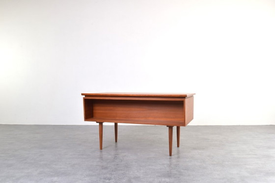 Image 1 of Mid-Century Danish Teak Executive Desk, 1960s.