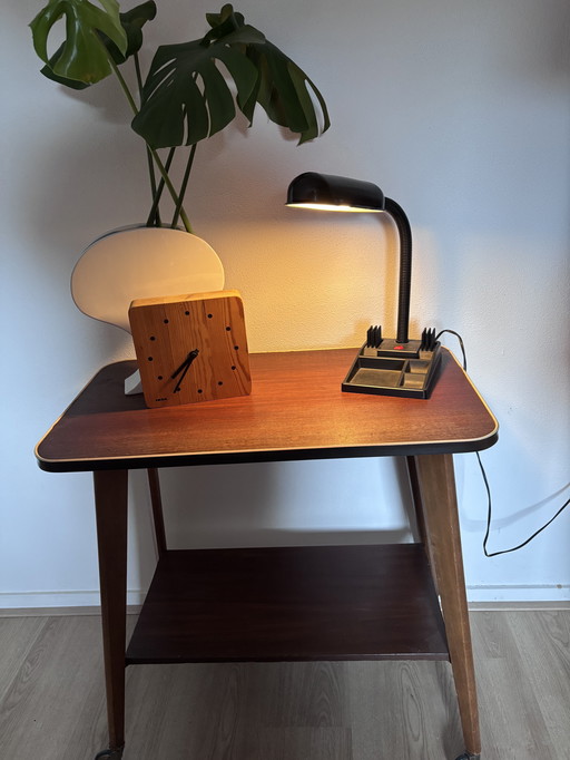 Lámpara de escritorio vintage con organizador – negra