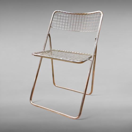 Image 1 of Ted Net Chrome Folding Chair Design Niels Gammelgaard For IKEA