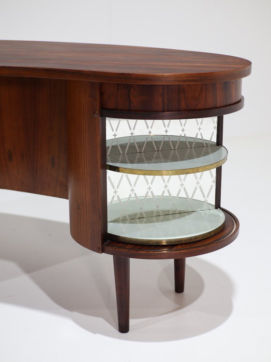Kai Kristiansen Schreibtisch mit Bar Modell 54 Kidney Palisander – Wood (photo 7 of 19)