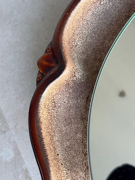1 specchio grande in ceramica vintage con illuminazione / retroilluminato – Glass (photo 4 of 7)