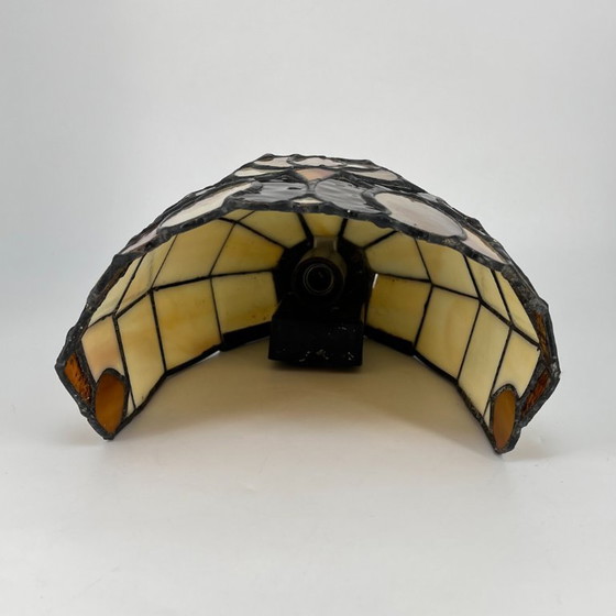 Image 1 of 2 vintage wall lamps in Tiffany style – leaded glass / Art Nouveau Revival