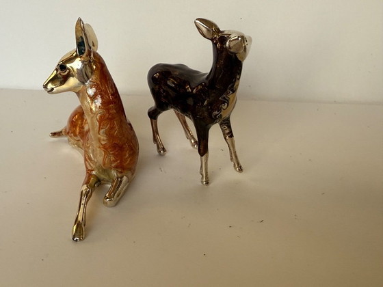 Image 1 of Saturno sterling silver enamel deer