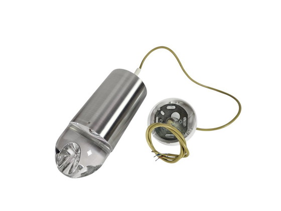 Raak Amsterdam - B 1015 - 'Bullet' Pendelleuchte - Aluminium - Kristall - Holland - 60er Jahre (photo 8 of 9)