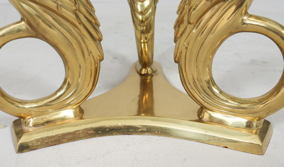 Image 1 of Hollywood Regency Peacock Coffee Table, Skulpturaler Beistelltisch, 1960er Jahre