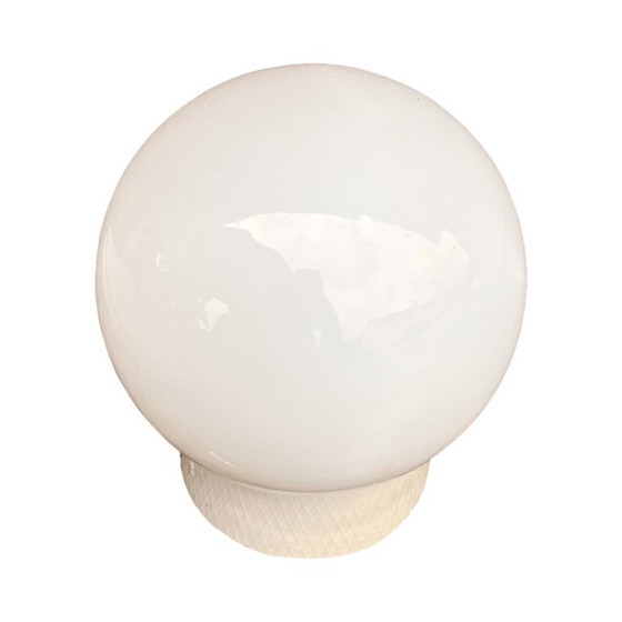 Image 1 of Industriële wandlamp, wit, glas, FOTON, Polen, jaren 60.