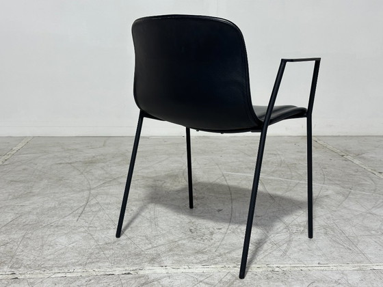 6 sedie HAY About A Chair AAC 19 - Hee Welling - pelle nera - design danese – Sedie da pranzo, Leather, Metal (photo 5 of 6)