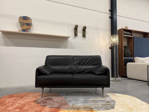 Leolux Bora Balanza Canapé 2 places cuir Noli noir