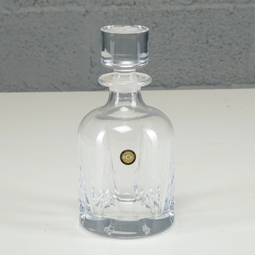 RCR Royal Crystal Rock Botella de Licor de Cristal Tallado del Siglo XX