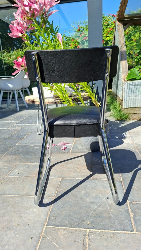 Mid Century Bauhaus Style Chairs – Eetkamerstoelen, Skai (photo 9 of 16)
