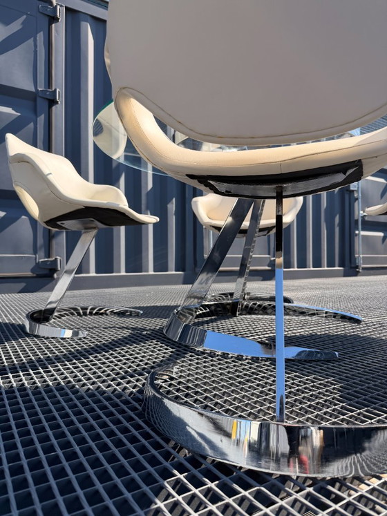 Image 1 of Boris Tabacoff MMM tafel en 4 stoelen set | Design uit de jaren 70