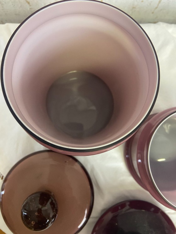 Image 1 of Set di 3 bicchieri vintage in vetro opalino