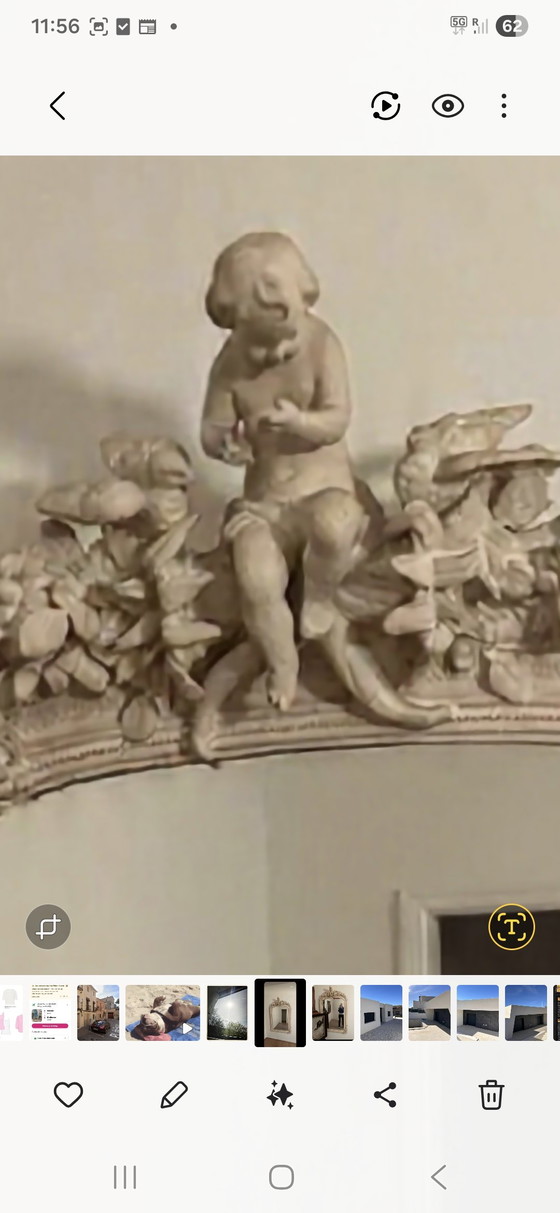 Image 1 of Vintage mirror with angel