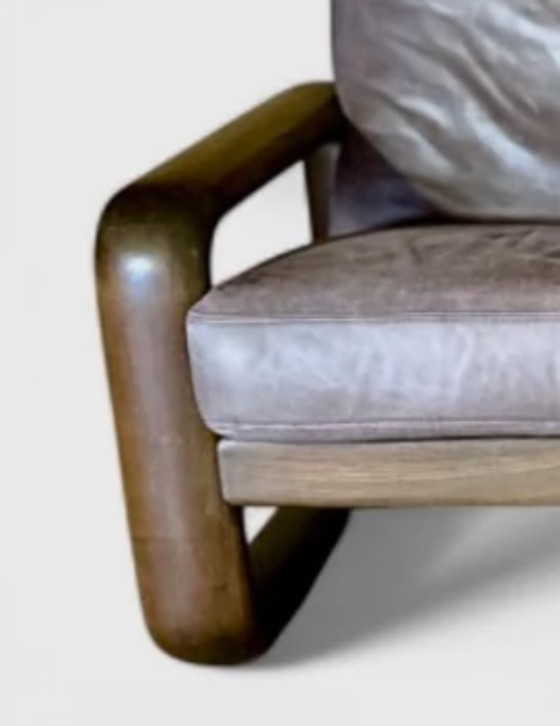 Image 1 of Rosenthal Hombre leren fauteuilset met bijpassende salontafel – Ontwerper Burkhard Vogtherr, Duitsland jaren 70