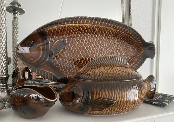 Ciotola per pesce Sarreguemines dalla Francia, Ciotole, Ceramica, Marrone (foto 5 di 5)
