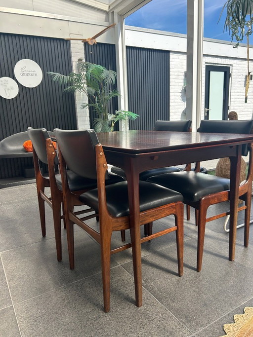 Erik Buch rosewood eetkamer set