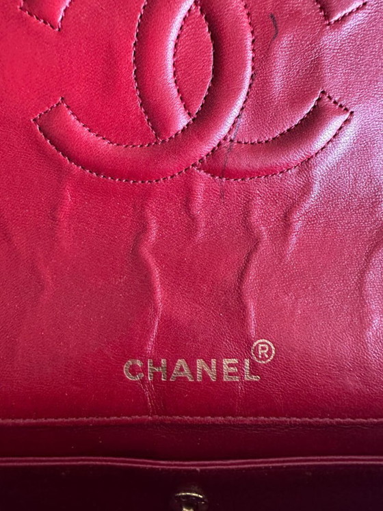 Image 1 of Borsa Chanel a patta singola, rossa e nera