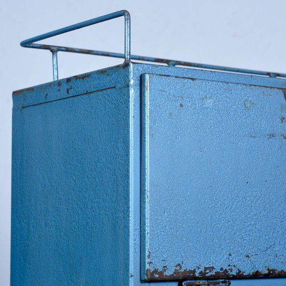 Image 1 of Piccolo mobile industriale in ferro con quattro cassetti, anni '70