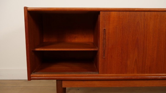 Teak sideboard with sliding doors, Wood, Brown, Mid Century Modern (photo 8 of 11)