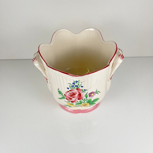 Großer KG Lunéville-Blumentopf, Modell „Streetlight“, rosa Muster – plantenbak, Ceramic (photo 2 of 8)
