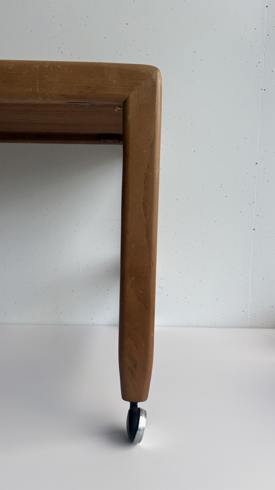 Vintage Danish design teak wood bar cart trolley 1960s, Metal, Brown (photo 10 of 15)