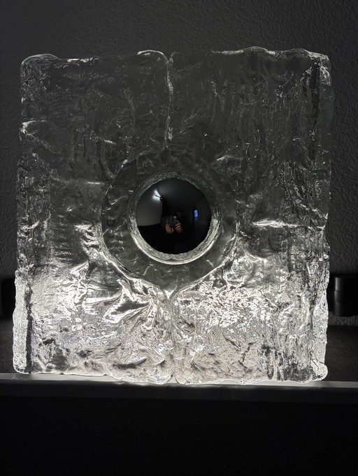 Lampada da parete o da soffitto in vetro smerigliato, anni '70, Kaiser