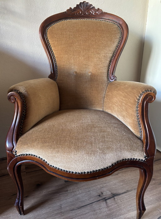 Antiker Salon-Sessel im Rokoko-/Louis-XV-Stil – eleganter Sessel in exzellentem Zustand