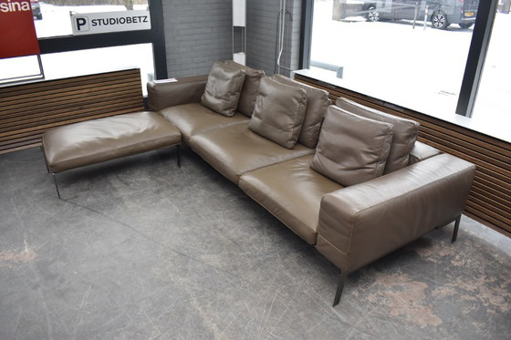 Image 1 of Divano e poggiapiedi di design esclusivo Flexform Lifesteel