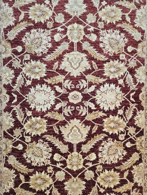 Handgeknoopt Perzisch wol Ziegler tapijt floral burgundy 170x230cm