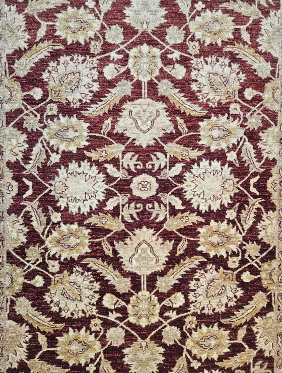 Image 1 of Handgeknoopt Perzisch wol Ziegler tapijt floral burgundy 170x230cm
