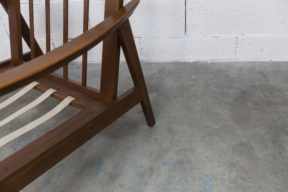 Image 1 of Poltrona scandinava in teak, anni '60, smontabile, con tessuto tartan