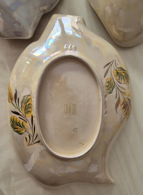 Set di 3 ciotole in ceramica vintage H. Bequet Quaregnon Belgio – Decorazione con uccelli – Horst Janssen (photo 8 of 8)