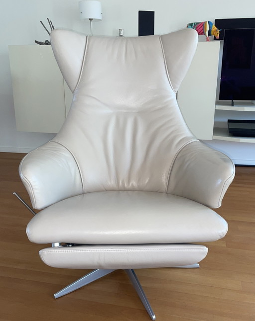 Sillón Gealux – verstelbare relaxstoel, Leather, Metal