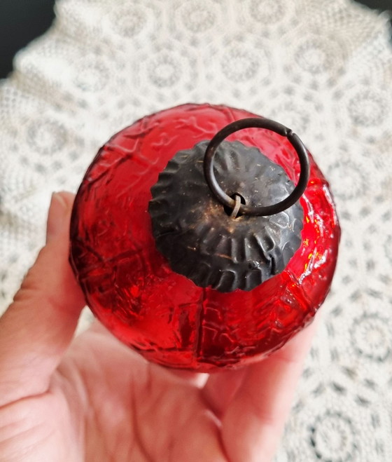 Ornements vintage pour sapin de Noël, Objets déco, Métal, Verre, Crème (photo 10 sur 14)