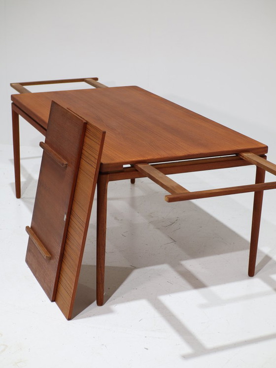 Mesa de comedor rectangular extensible de Johannes Andersen, teca danesa, década de 1960. – Mesas de comedor (photo 13 of 17)