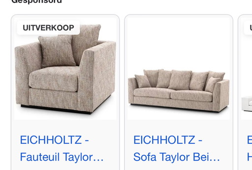 Eichholtz Bank En Fauteuil