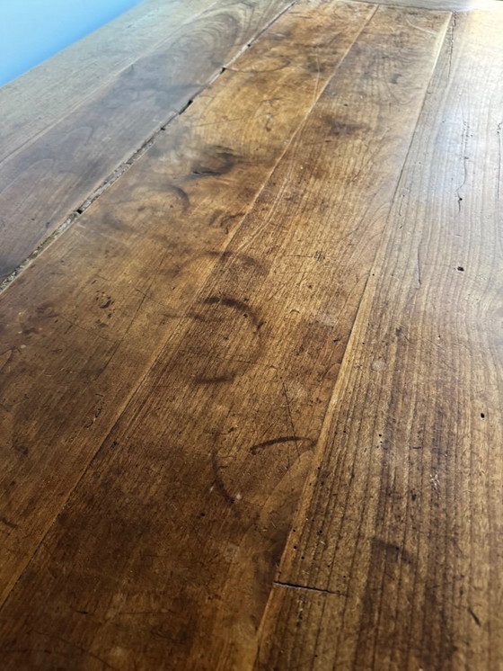 Image 1 of French farmhouse table with bench and chairs