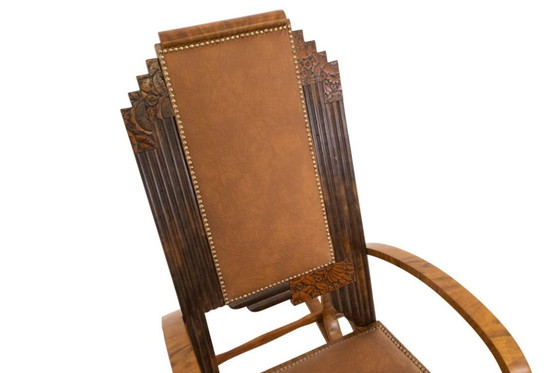 Image 1 of Paire de chaises à bascule uniques, Pologne, seconde moitié du 20e siècle.