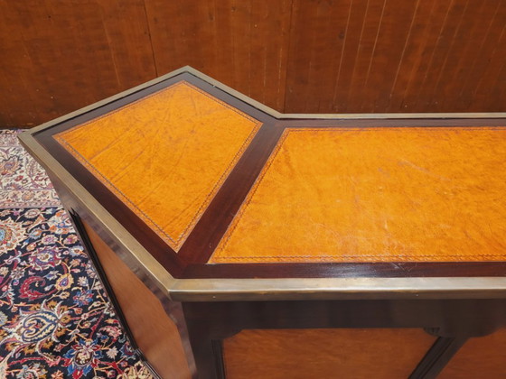 Bar inglese Chesterfield in mogano completamente rivestito in pelle – Mobile bar, Legno (photo 7 of 13)