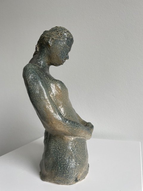 Statue Femme Figure Impressionniste Modelée, émaillée