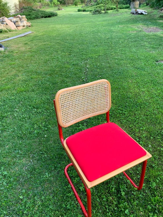 Mid-Century Modern Italian Marcel Breuer style B32 Cesca Chair, 70s – Adjustable recliner chair, Wood, Metal (photo 4 of 6)