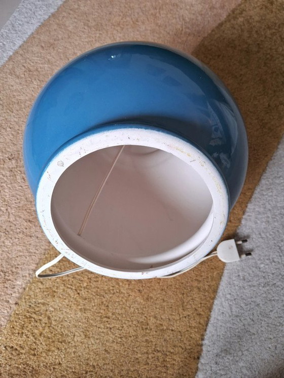 Image 1 of Base de lampe vintage bleue