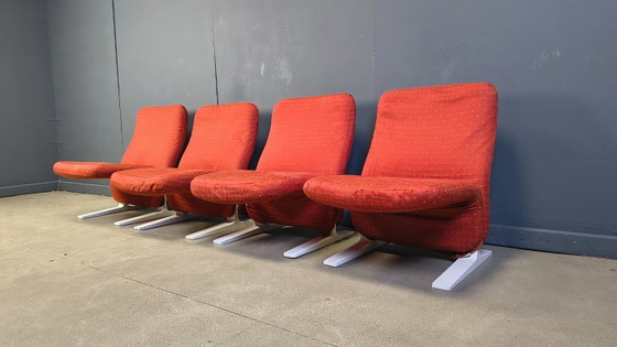 Image 1 of Pierre Paulin Concorde chairs, set of 4, 1960s