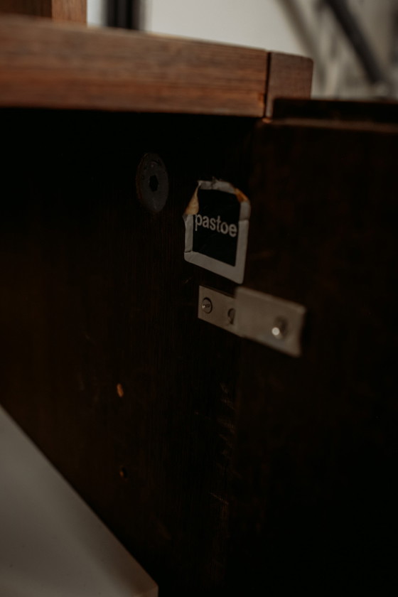 Image 1 of Vintage Pastoe modulair wengehouten wandmeubel 