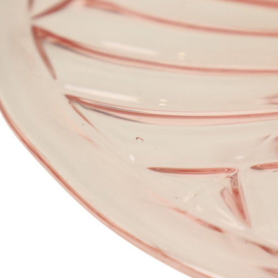 Image 1 of Pink Art Deco Cake Plate Pastry Dish