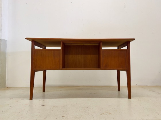 Image 1 of Teak Desk By Gunner Nielsen For Tibergaard, 1960s.
