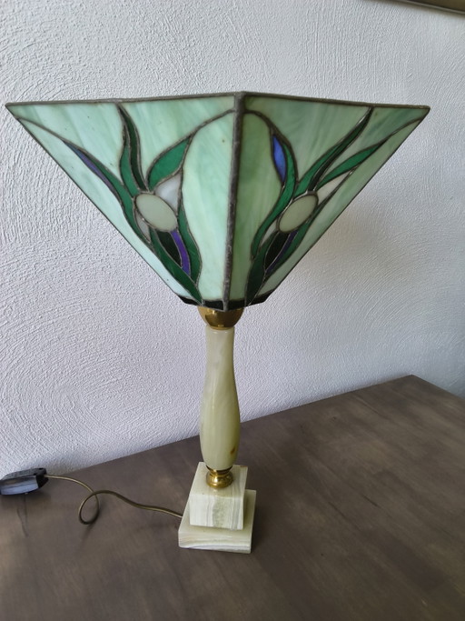 Armany Tiffany Lamp – tafellampen, Glass, Metal