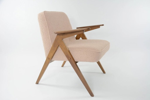 BUNNY fauteuil in roze bouclé