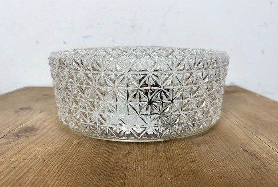 Image 1 of Vintage glazen wand- of plafondlamp, jaren 70