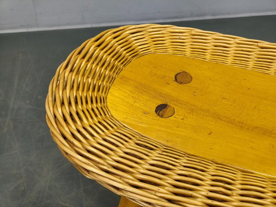 Image 1 of Pair of Rattan Side Tables by Jan Kalous for ULUV, 1970s